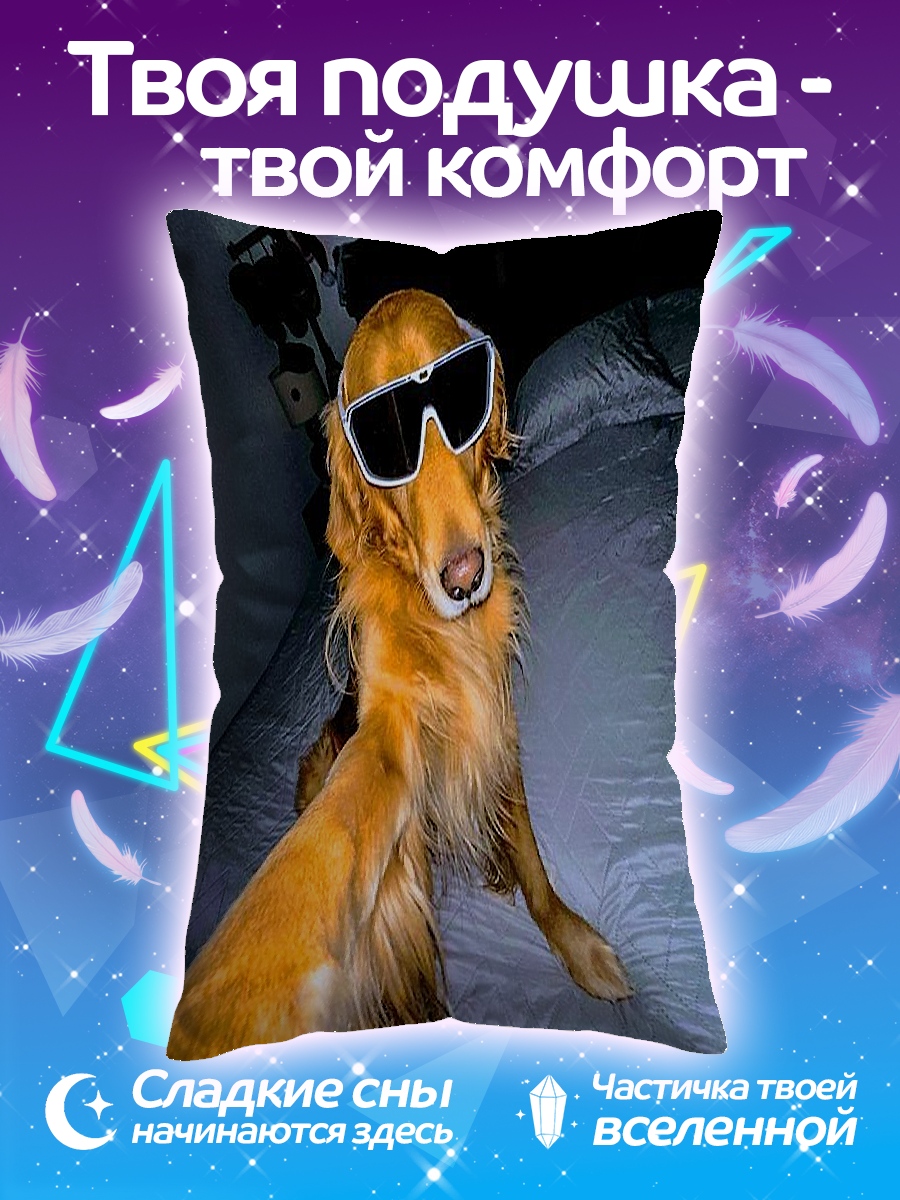 Подушка Собака в очках