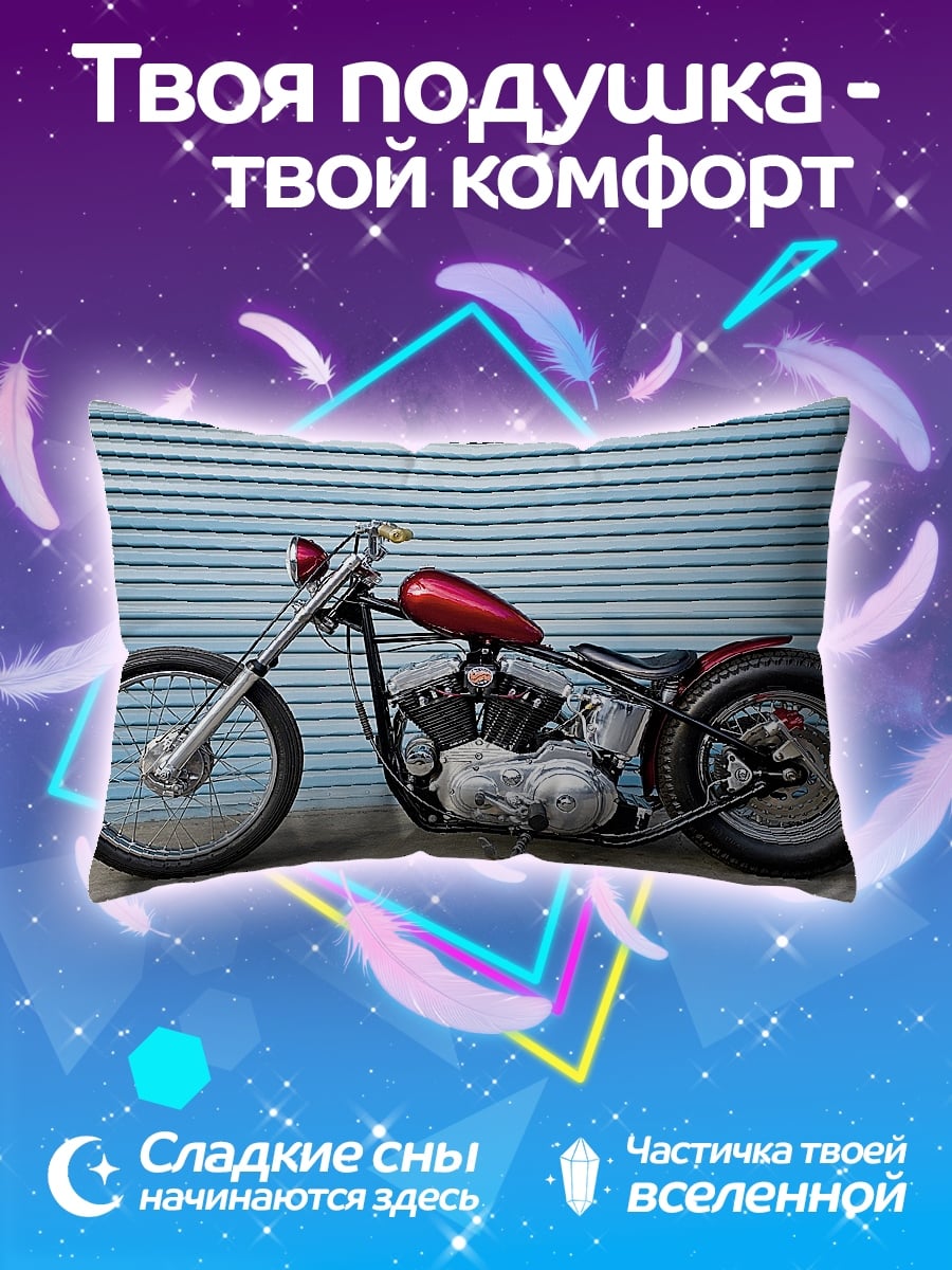 Подушка Красный чоппер мотоцикл