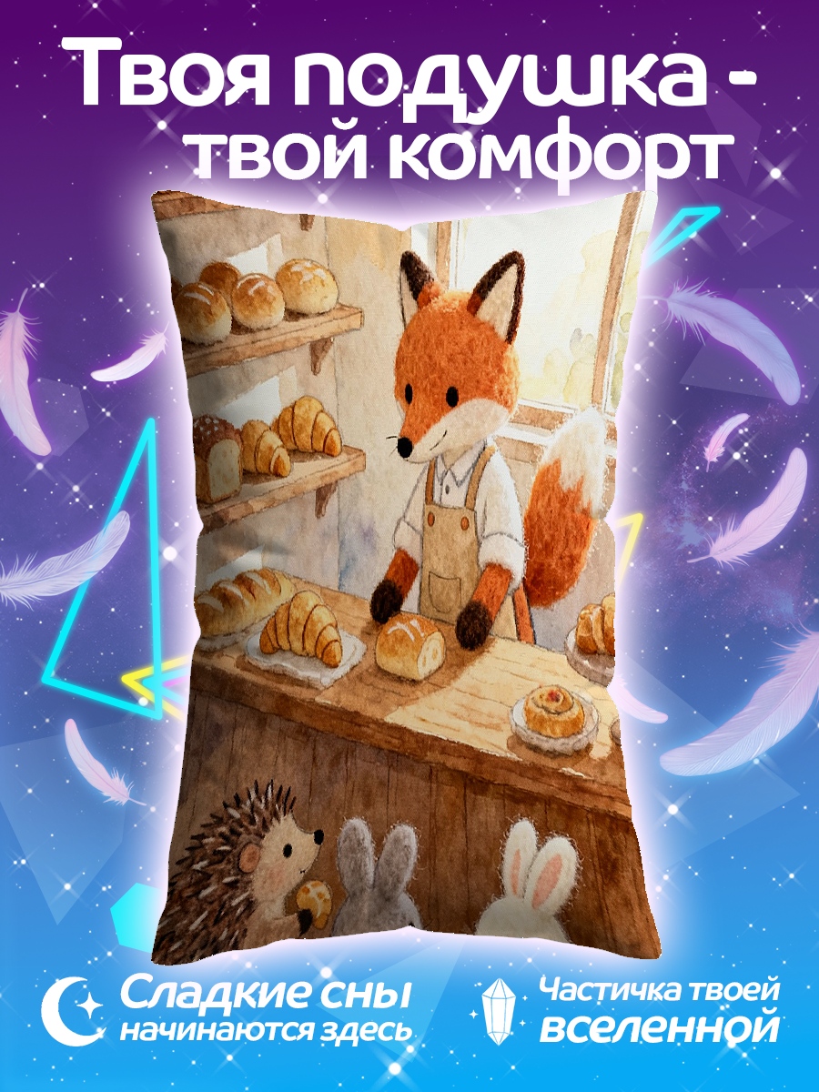 Подушка Лис печет булочки