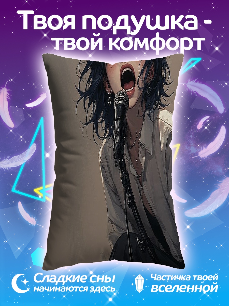 Подушка Девушка с микрофоном