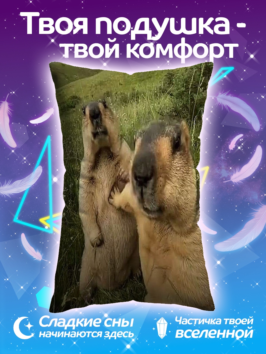 Подушка Два сурка в поле