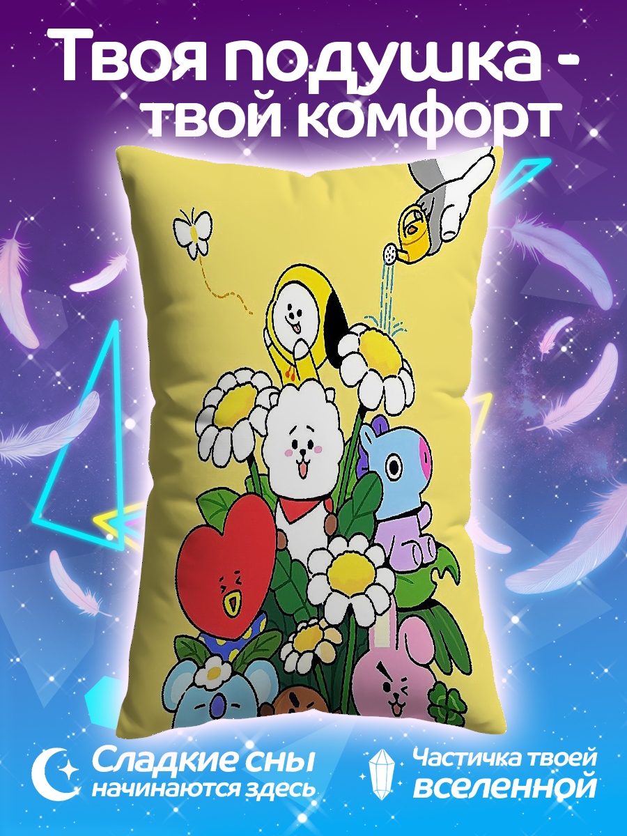Подушка BT21 цветы