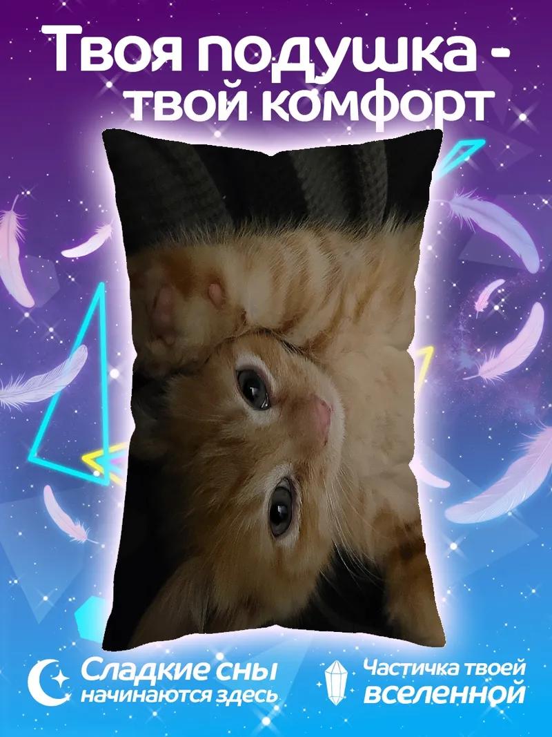 Подушка Рыжий котенок