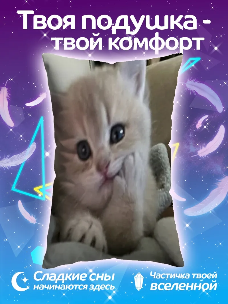 Подушка Котёнок милый и пушистый
