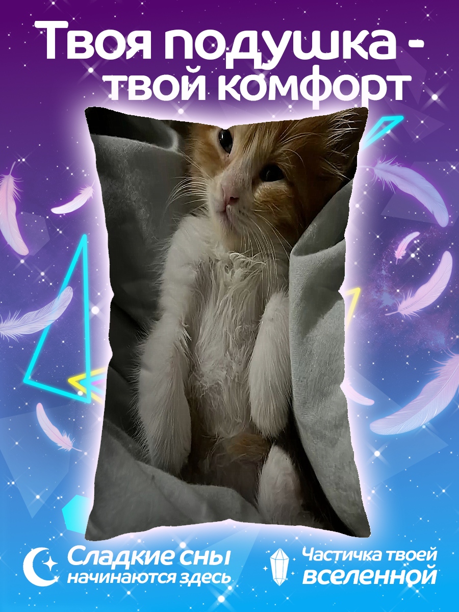 Подушка Кот в кровати