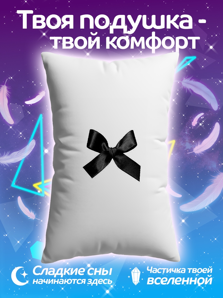 Подушка черный бант