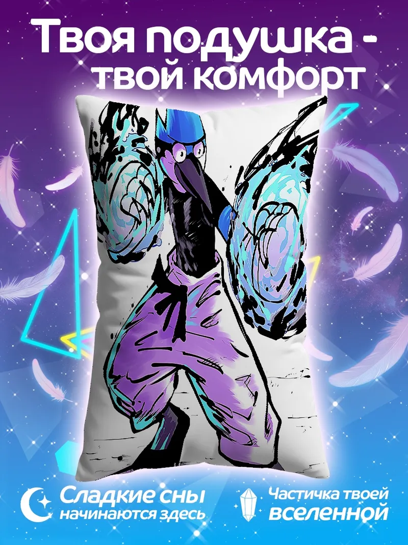 Подушка Птица Мордекай в бою