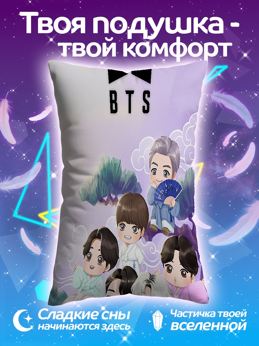 Подушка Чиби BTS на ветвях