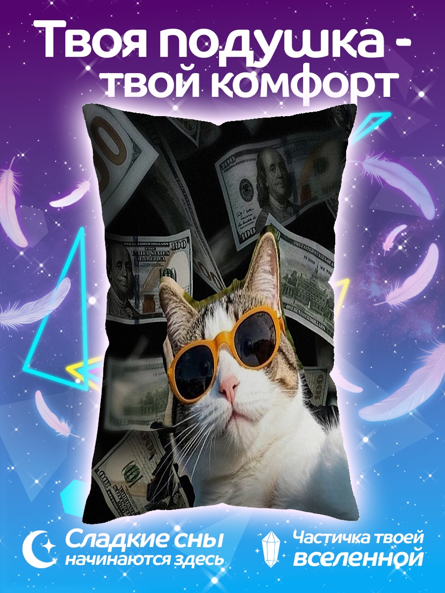 Подушка Кот в очках