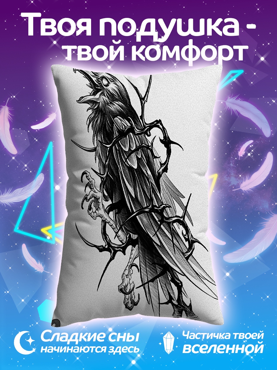 Подушка Ворон в терновнике