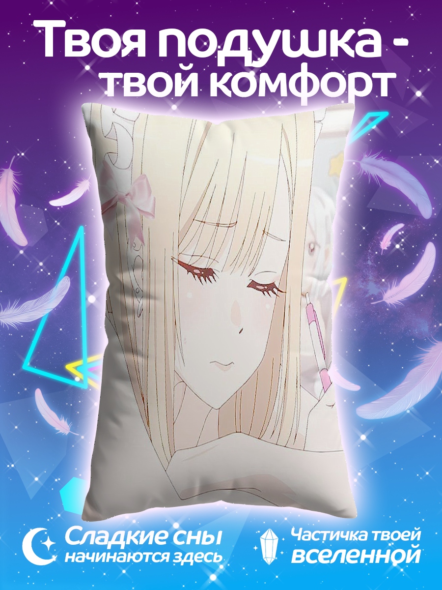 Подушка Аниме девушка с бантом
