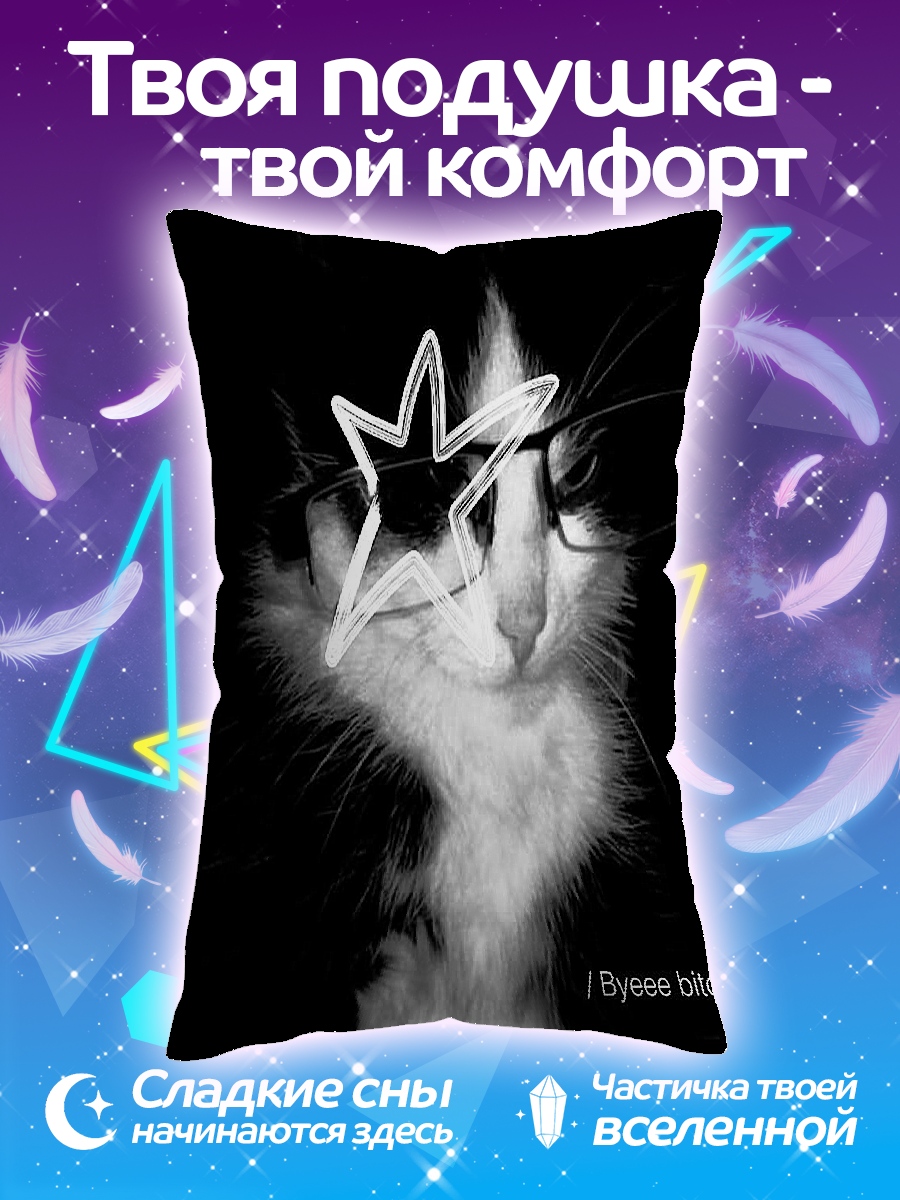 Подушка Кот в очках
