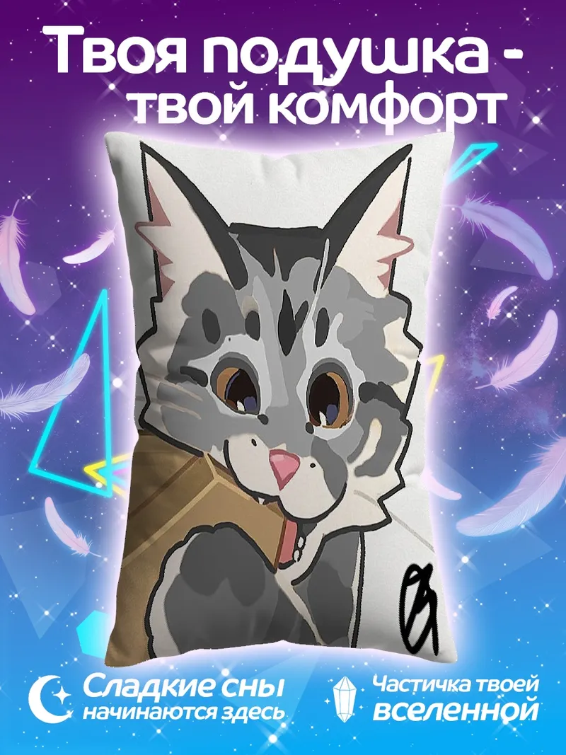 Подушка Кот в коробке