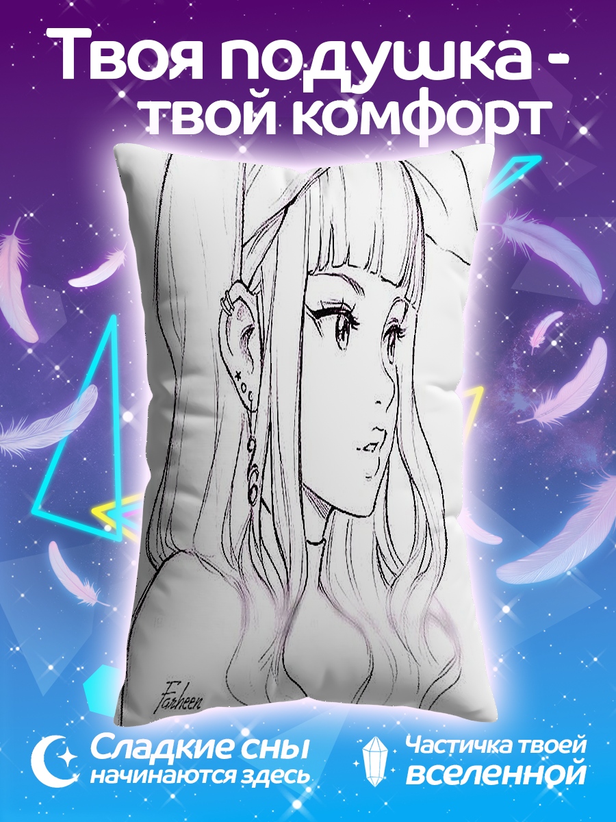 Подушка Девушка с бантом