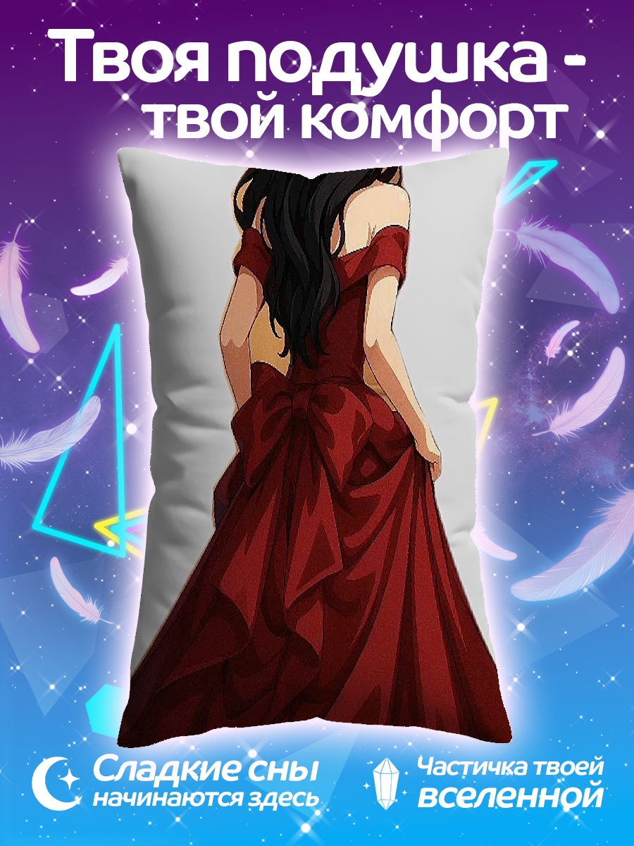 Подушка Девушка в красном