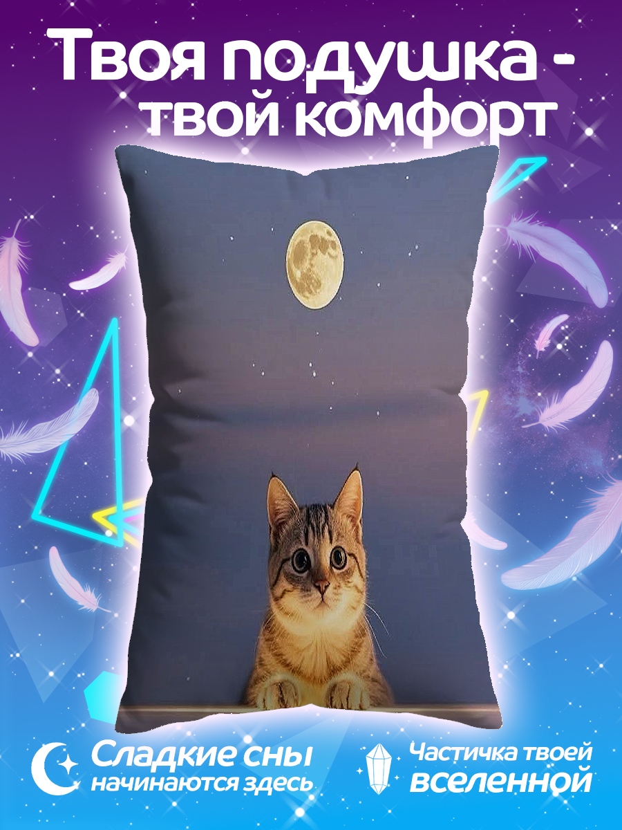 Подушка Кот под луной