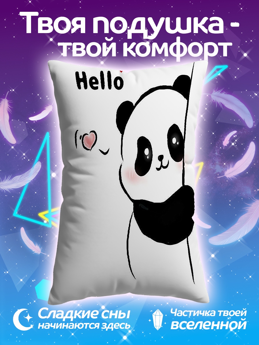 Подушка Панда говорит Hello