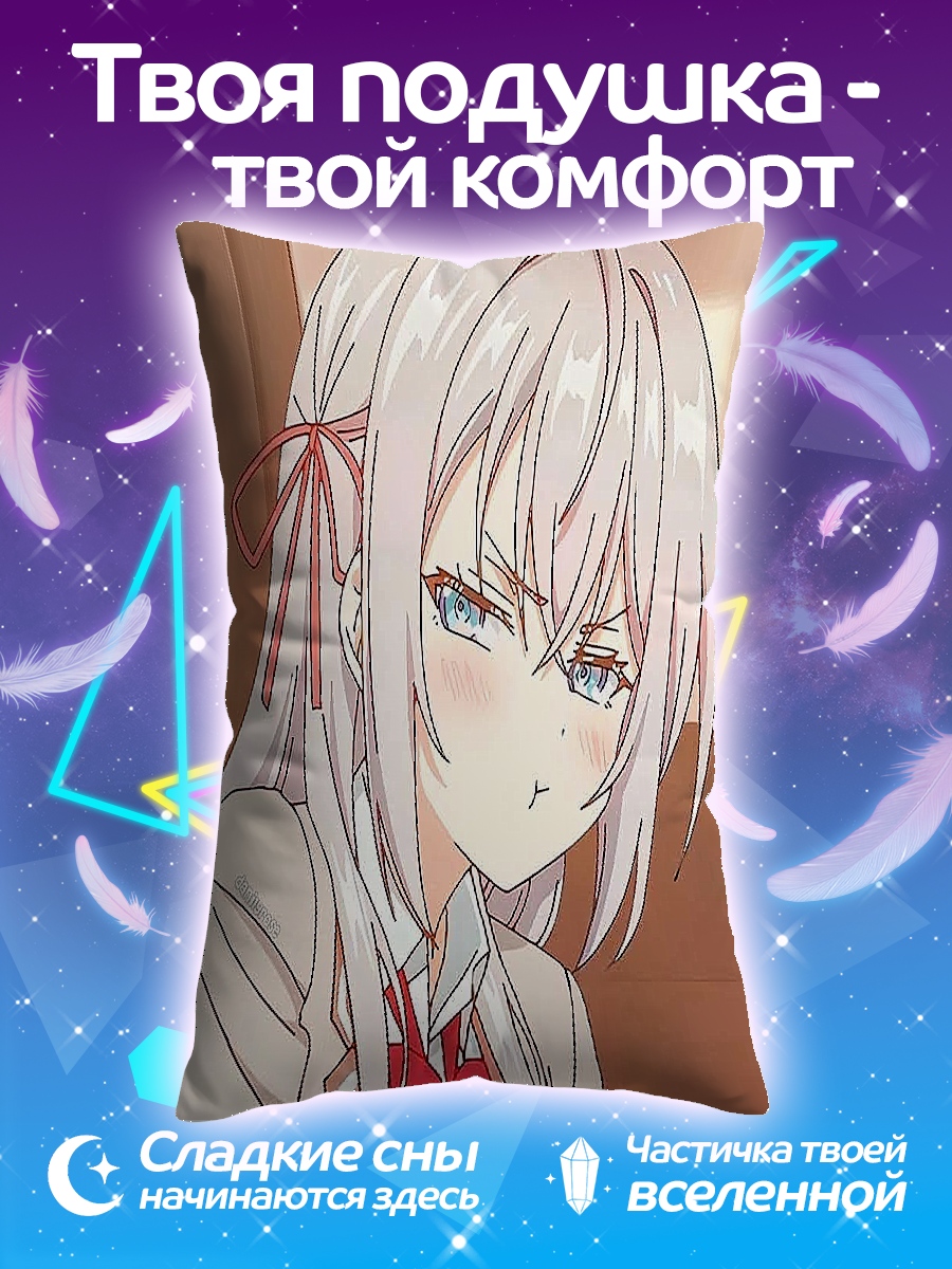 Подушка Аниме девушка с бантом