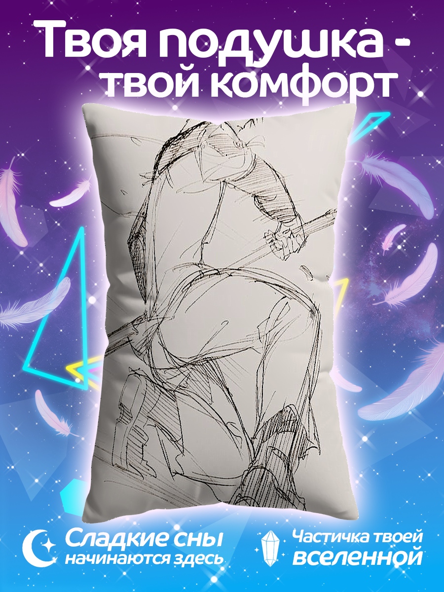 Подушка Эскиз самурая