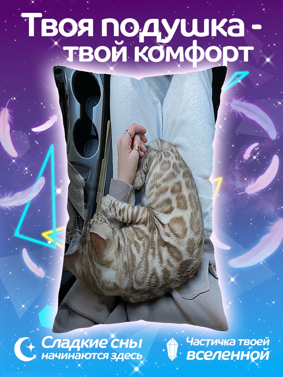 Подушка Кот на коленях