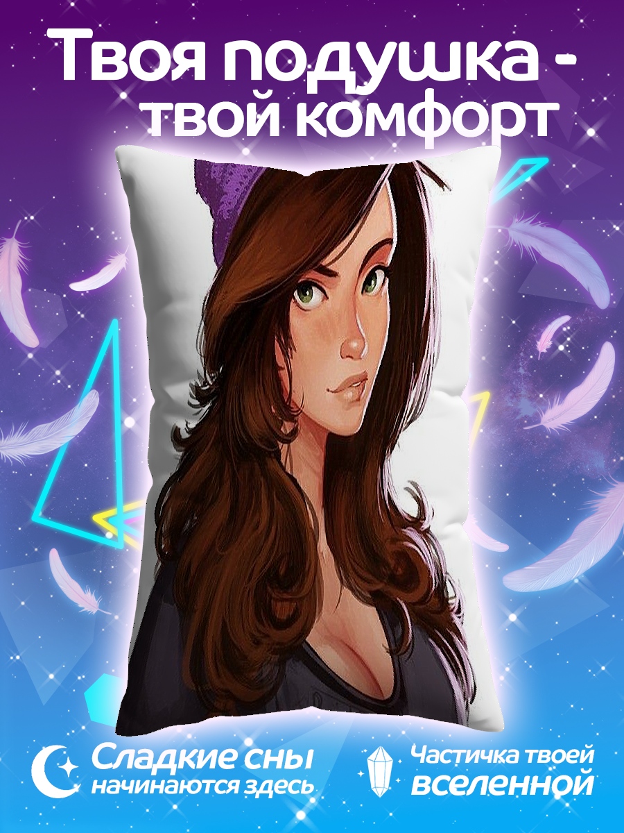 Подушка Девушка в кепке