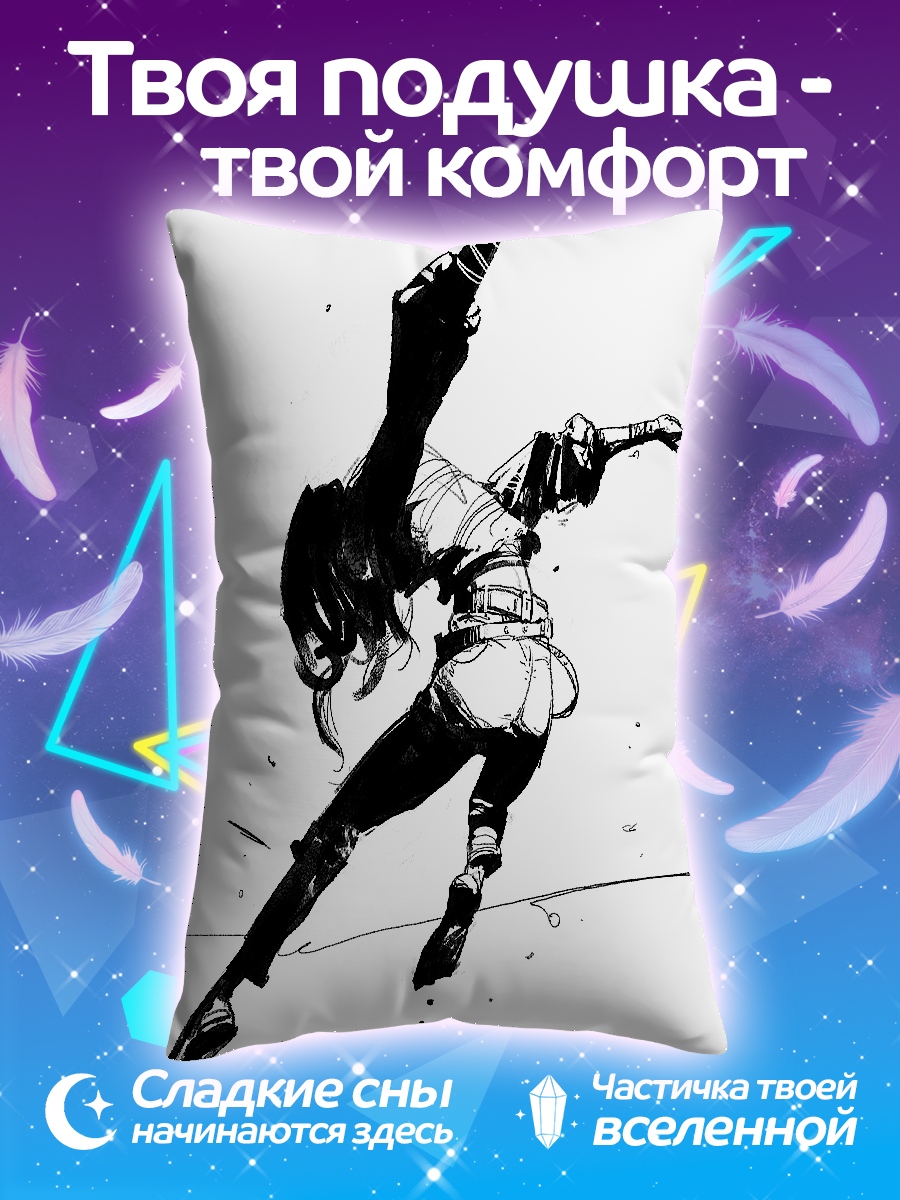 Подушка Девушка с мечом