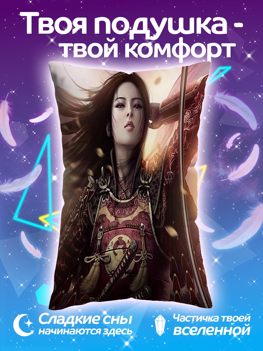 Подушка Женщина-самурай