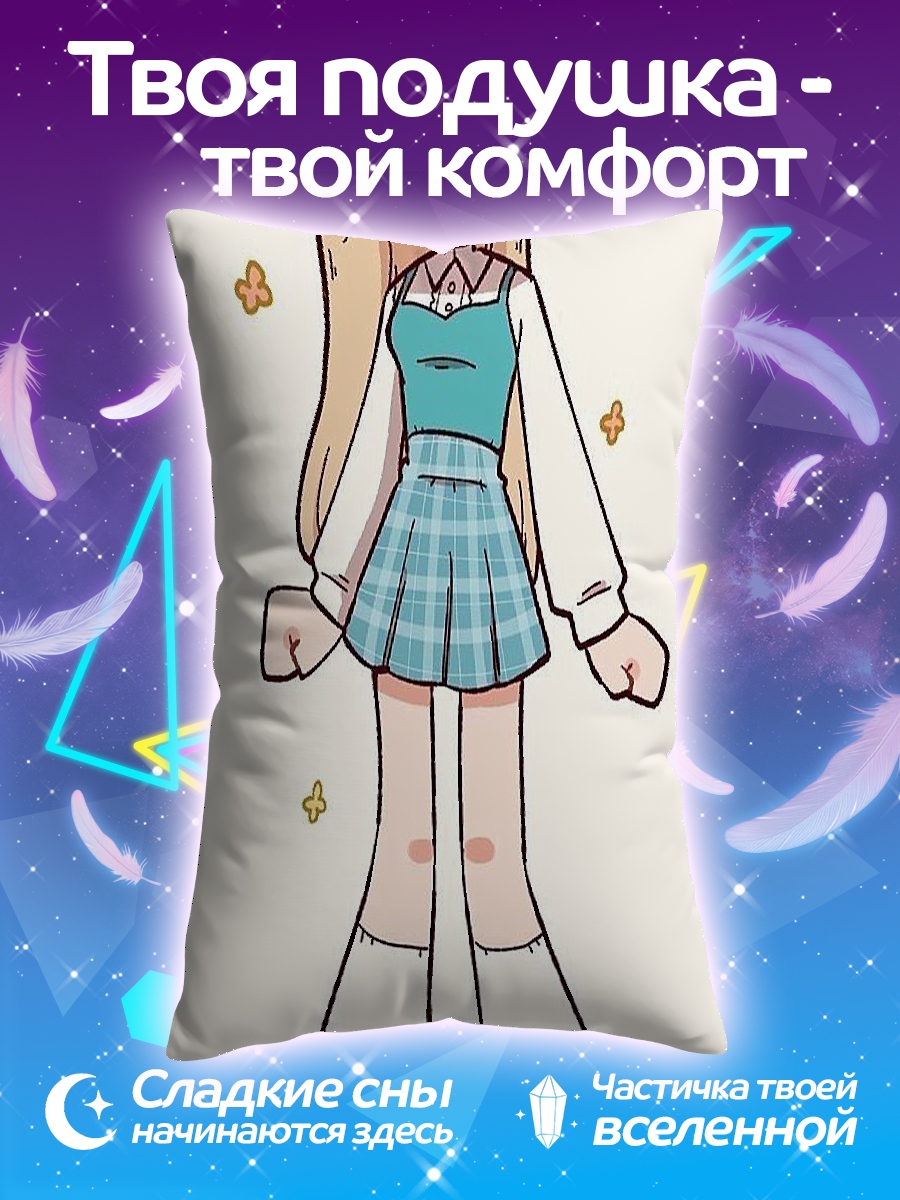 Подушка Милая девочка с бантом