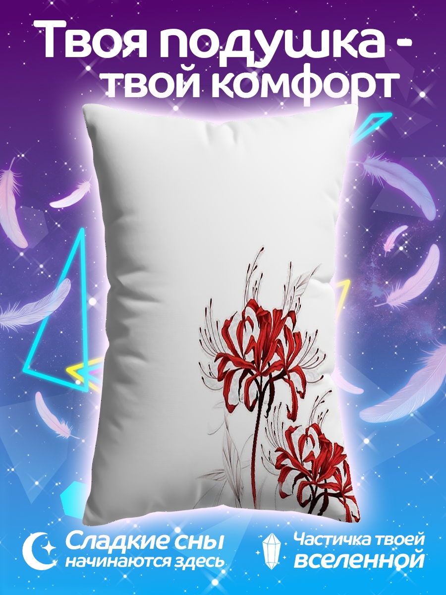 Подушка Красные цветы