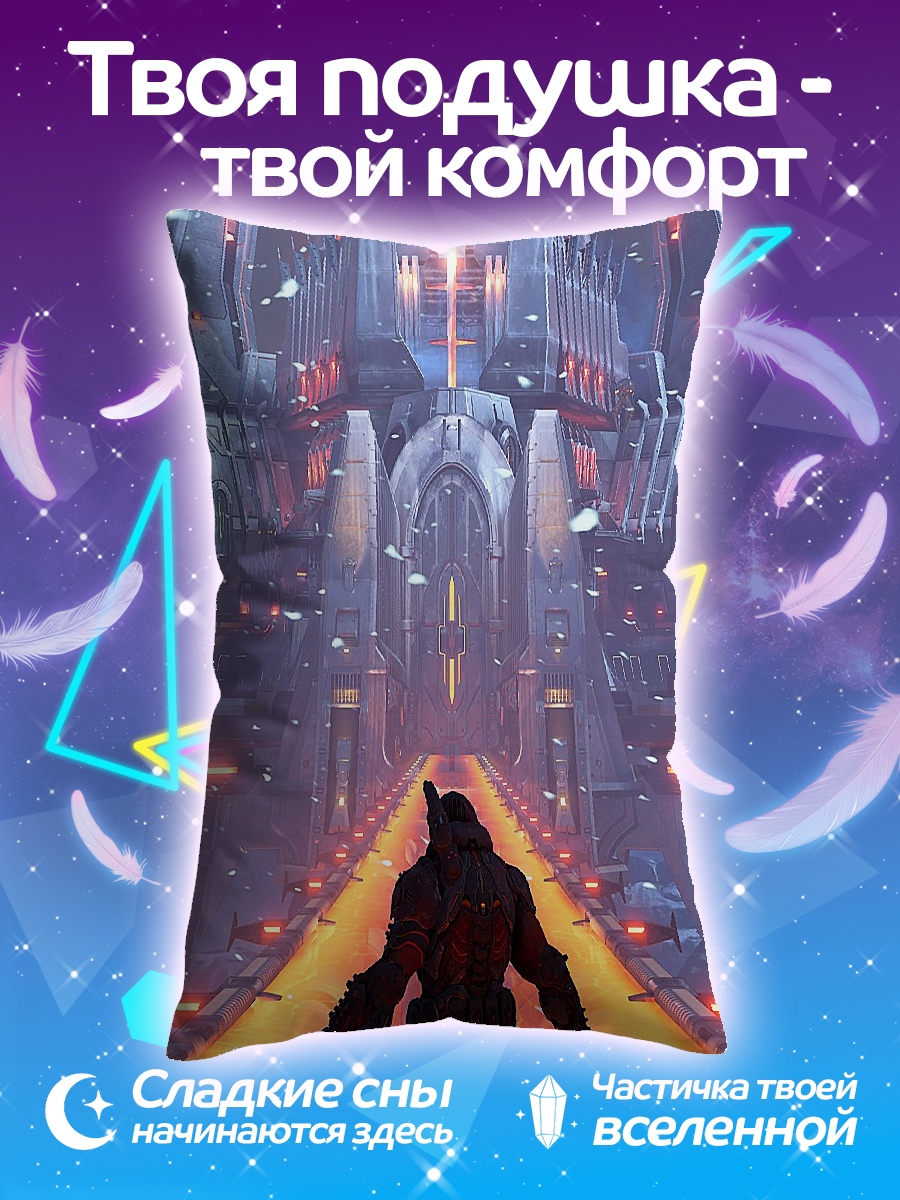 Подушка Киберпанк воин