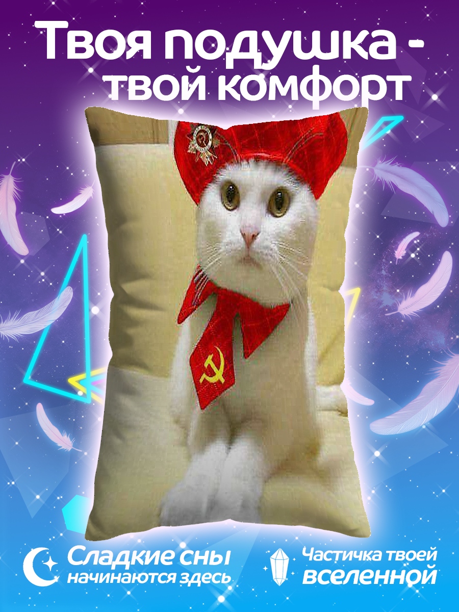 Подушка Кот в берете