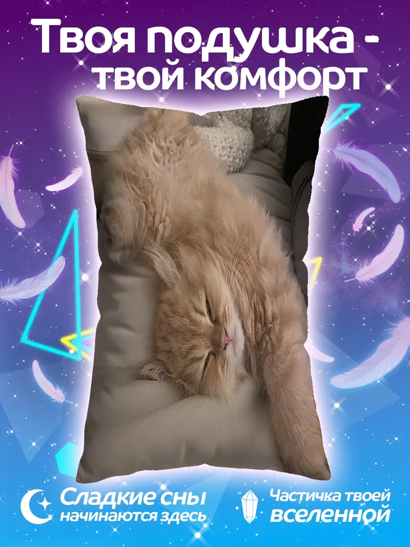Подушка Спящий рыжий кот