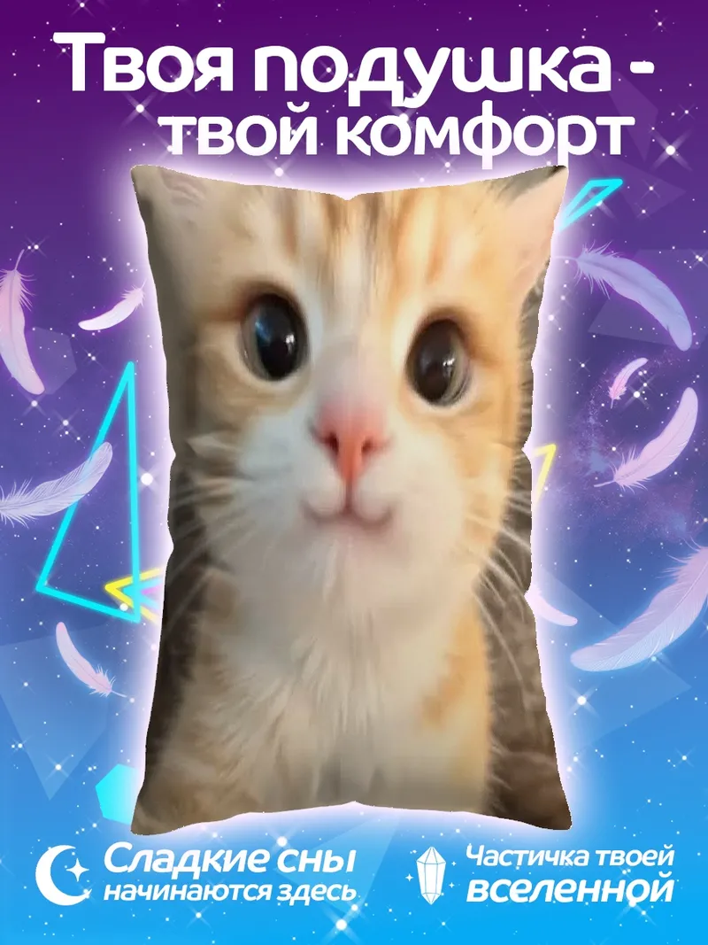 Подушка Рыжий кот милашка