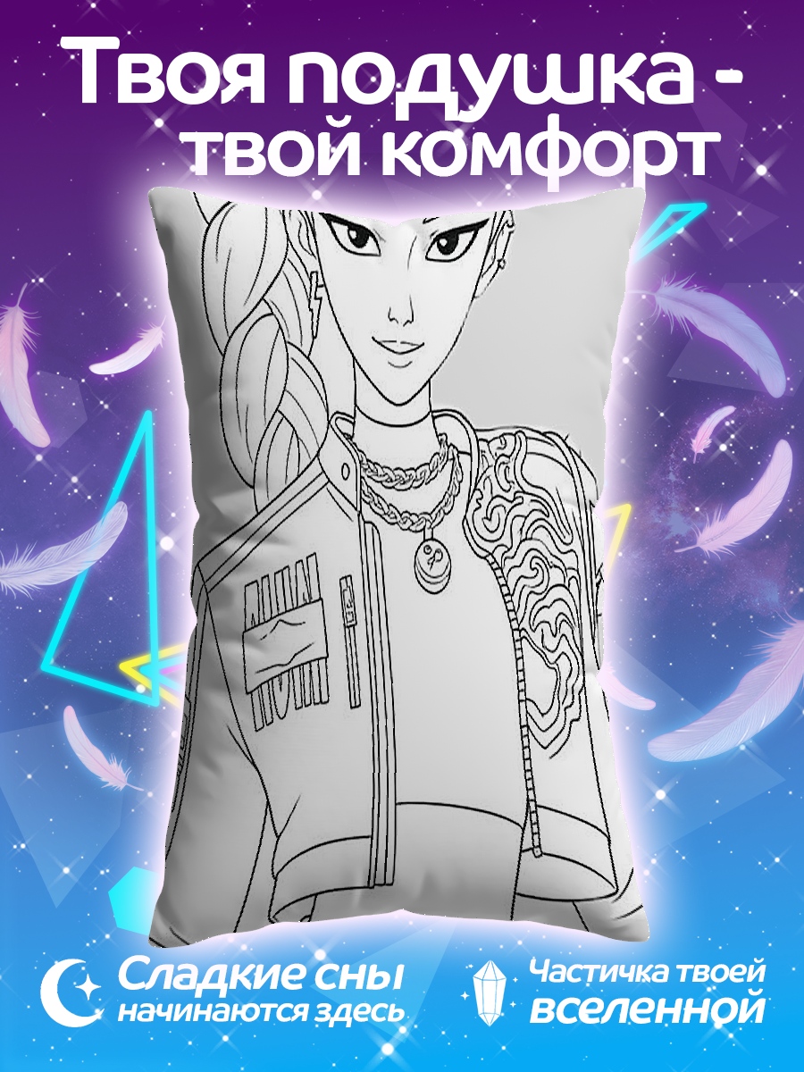 Подушка Девушка с косой
