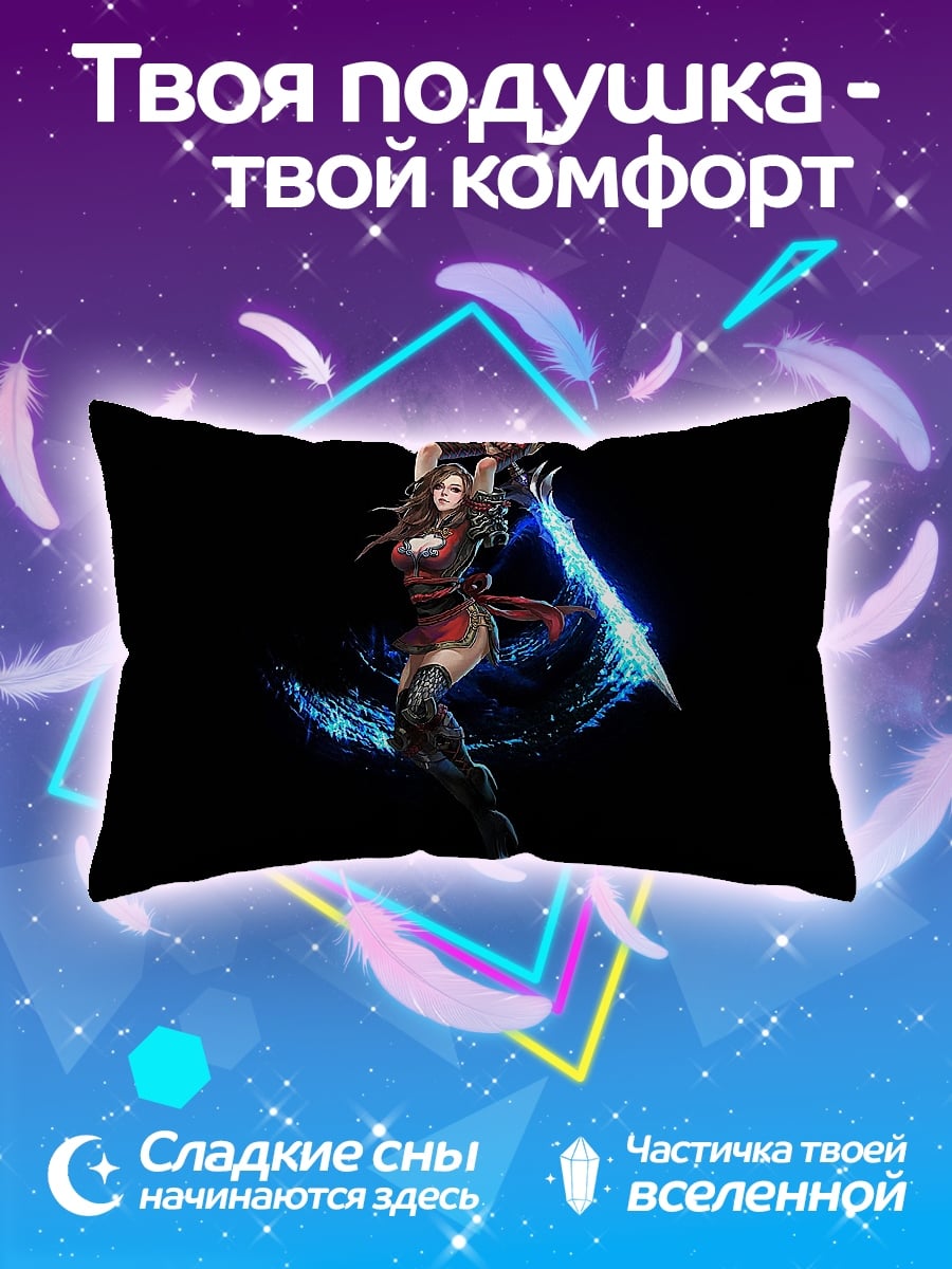 Подушка Девушка с мечом