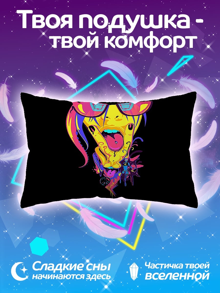 Подушка Неоновая девушка