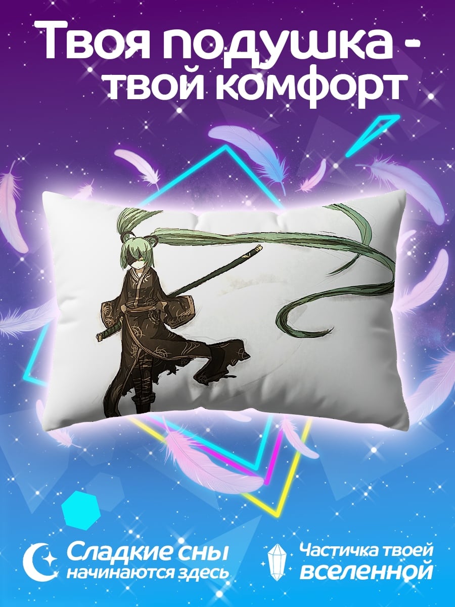 Подушка Аниме самурай девушка