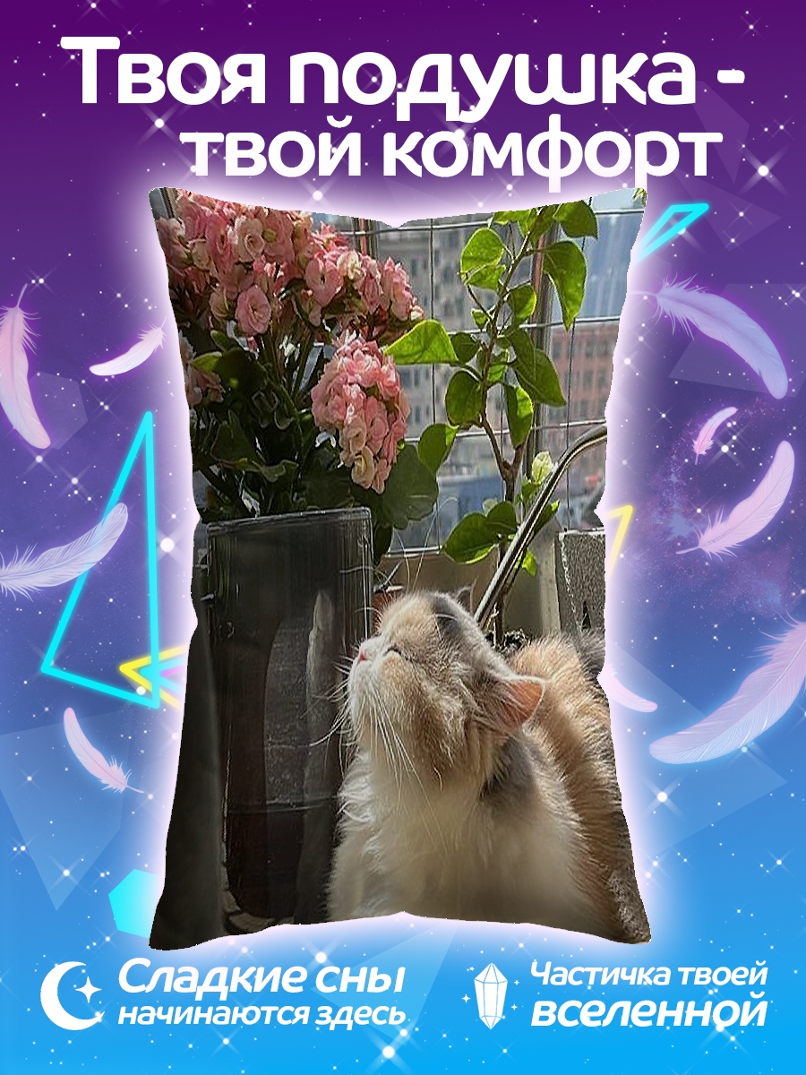 Подушка Кот у окна