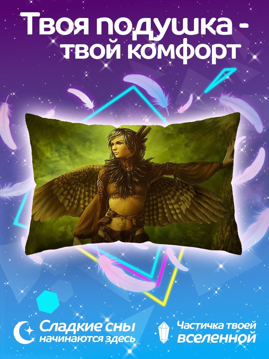 Подушка Птица женщина