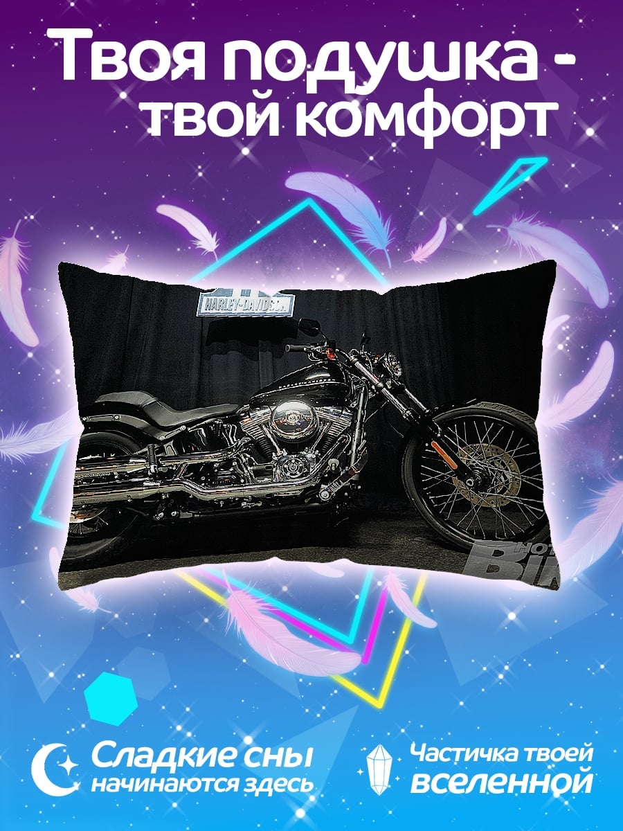 Подушка черный мотоцикл