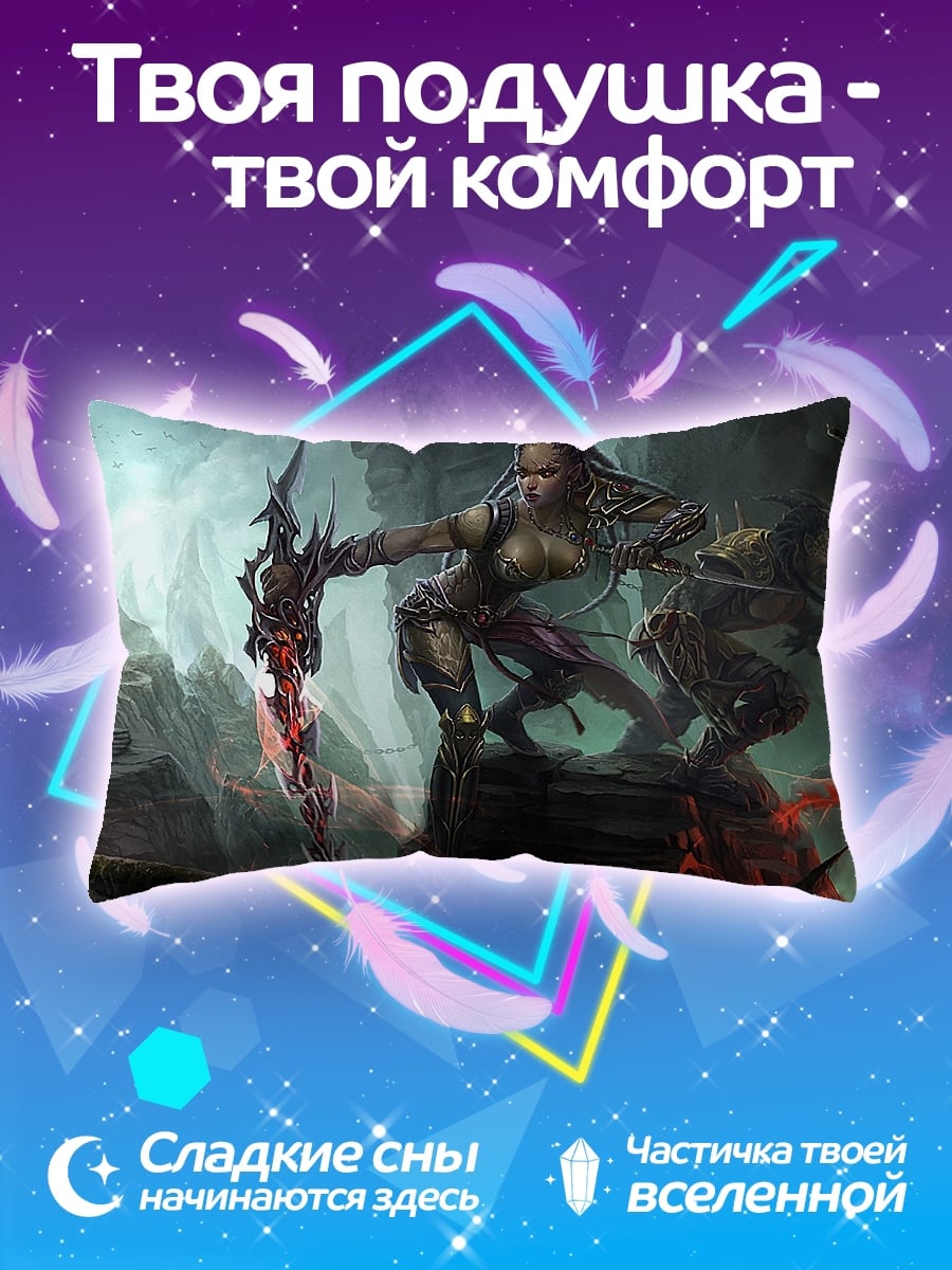 Подушка Воительница с мечом