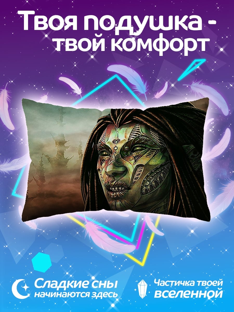 Подушка Киберпанк девушка пират