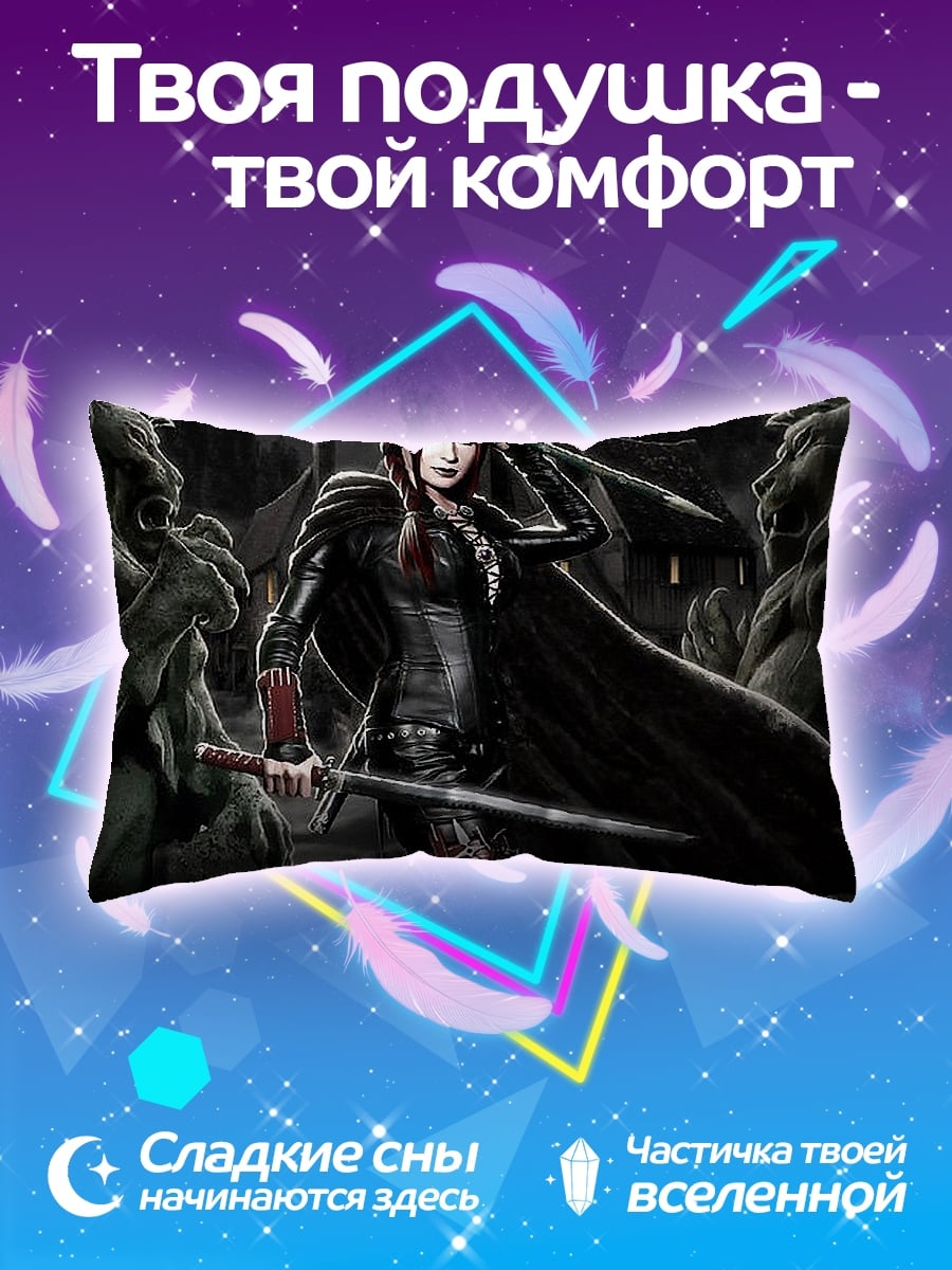 Подушка Воительница с мечами