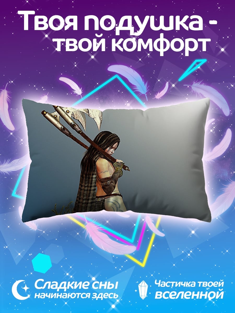Подушка девушка с топором