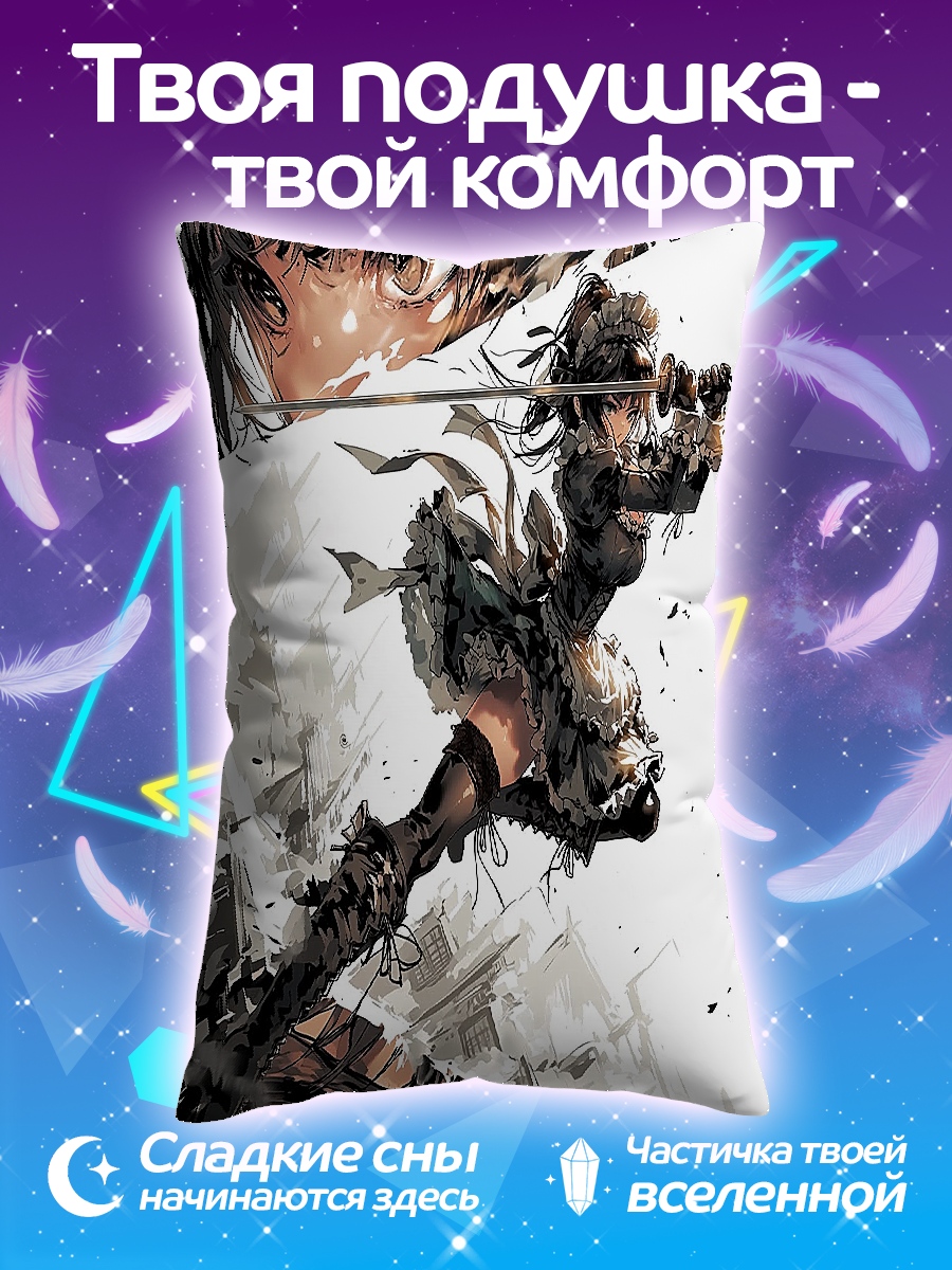 Подушка Девушка с катаной