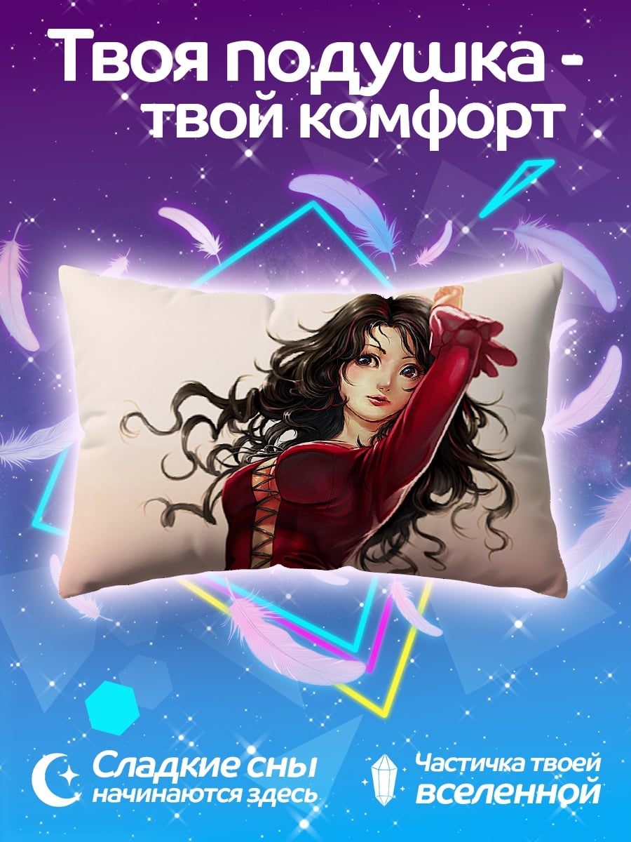 Подушка Девушка в красном