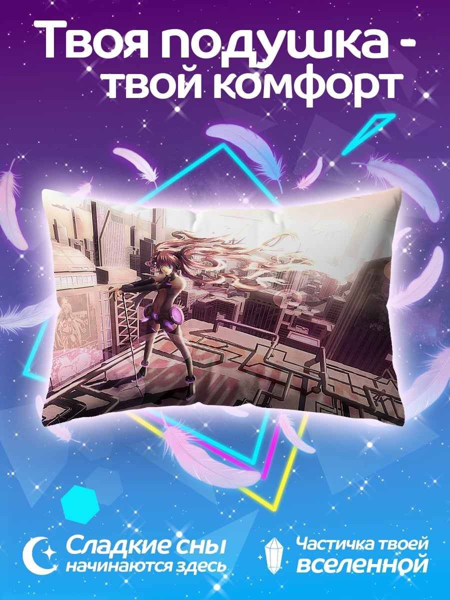Подушка Девушка киберпанк