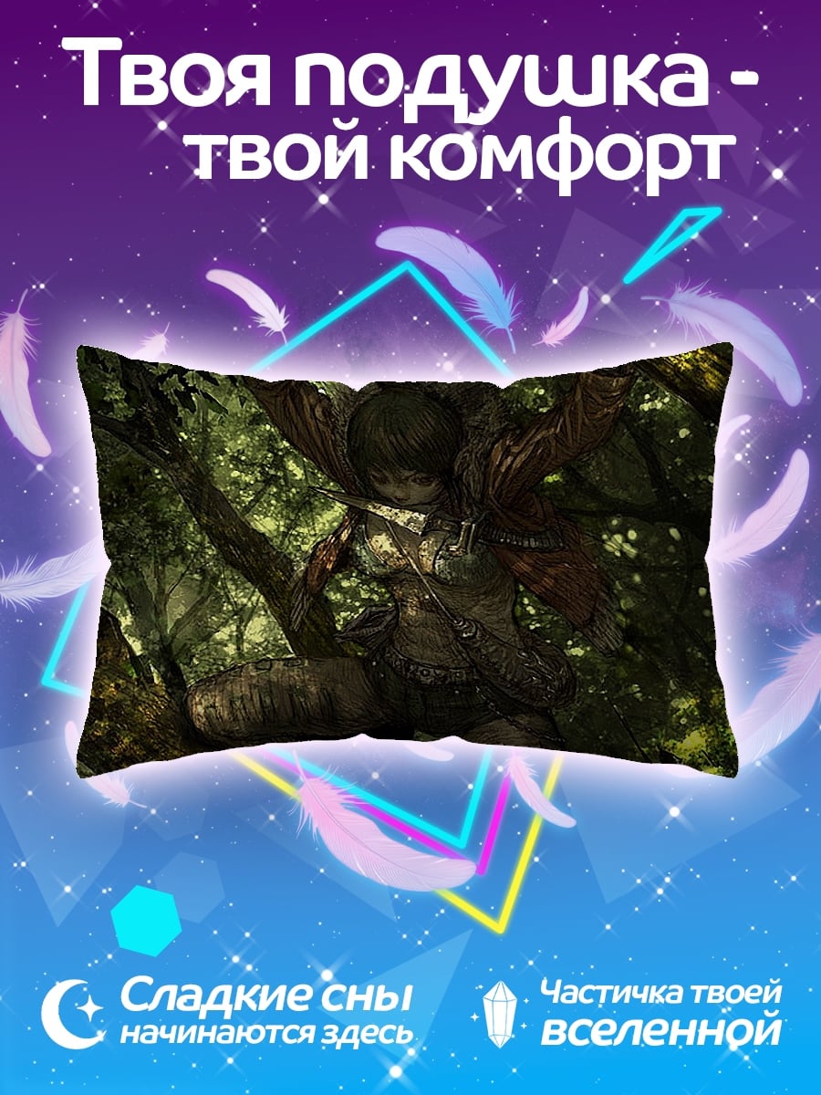 Подушка Девушка в лесу