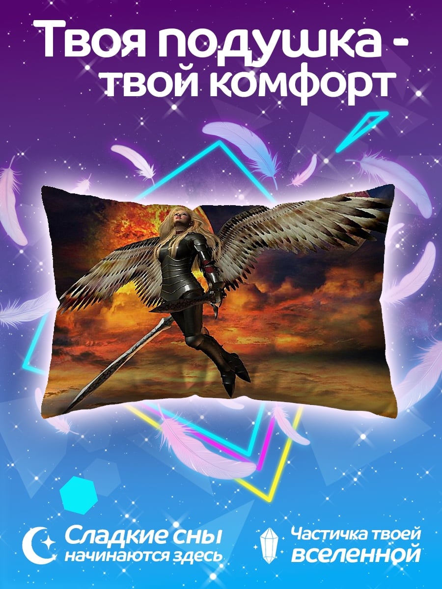 Подушка Ангел с мечом