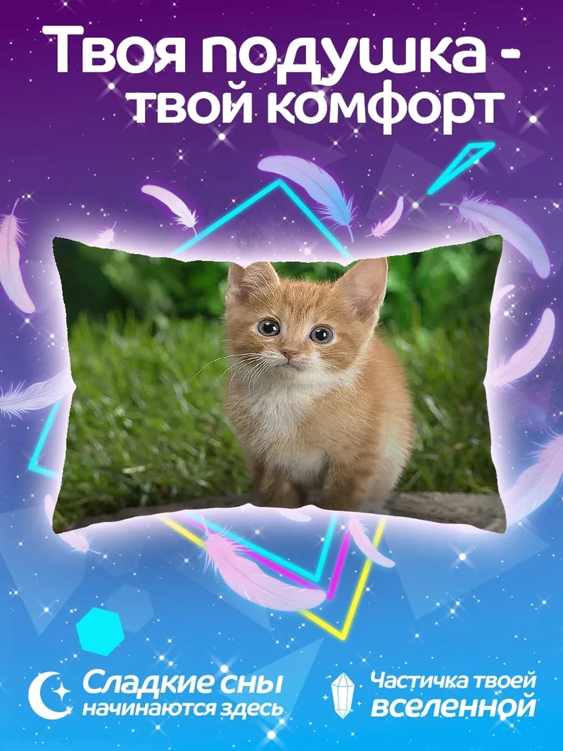 Подушка Рыжий котёнок